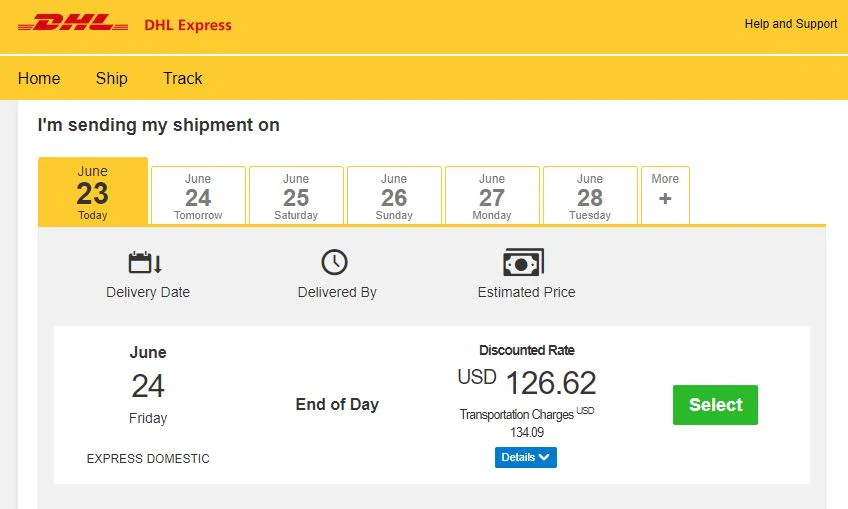 DHL express delivery tracking