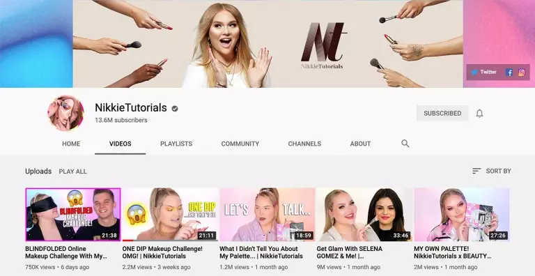 NikkieTutorials Yutibe Channel