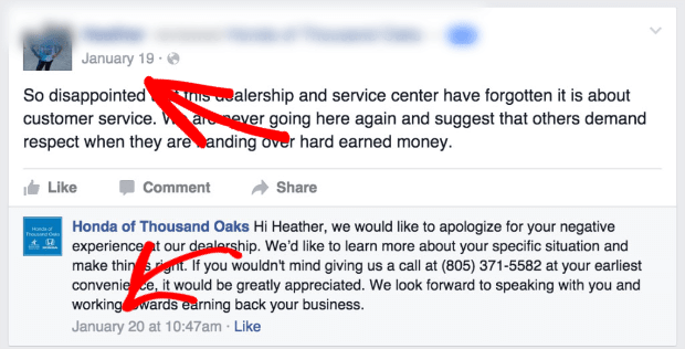 Respnding to negative reviews