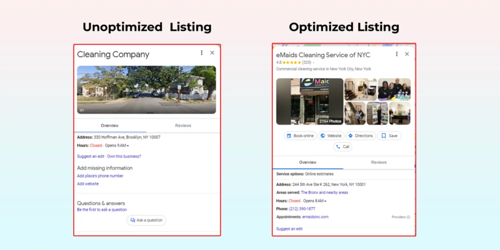 optimized listings
